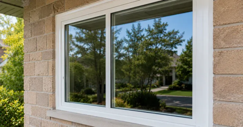 technician installing new insulated glass unit in window frame in Downtown Port Colborne, Port Colborne