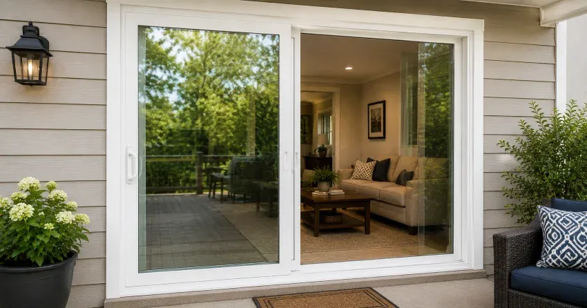 new patio door replacement installed in Shisler Point, Port Colborne home